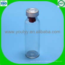 Vial tubular de vidrio con tapa de aluminio